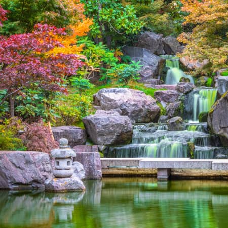 Waterfall at Kyoto Garden in London